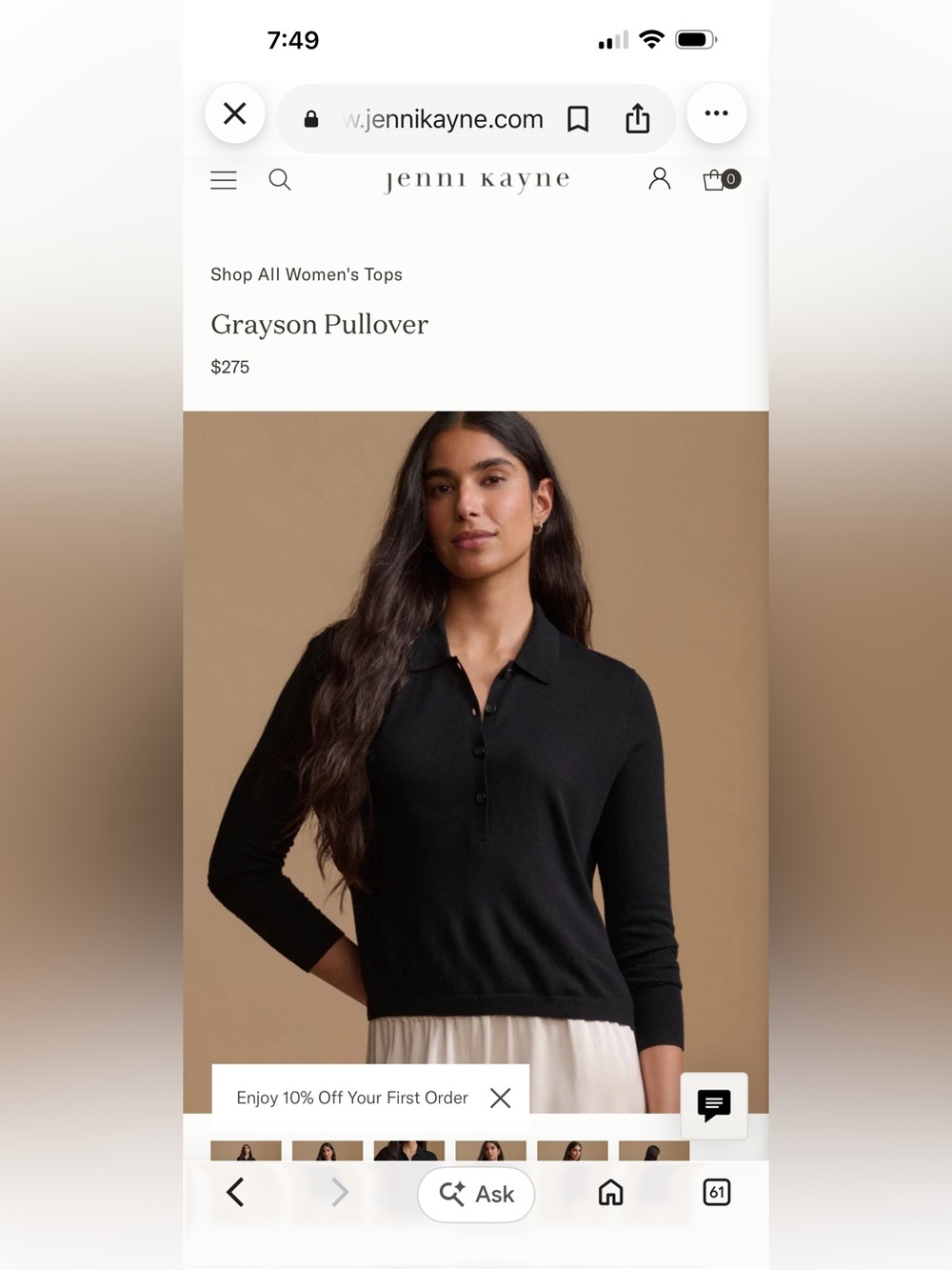 Jenni Kayne Grayson pullover lightweight merino wool size L - Picture 3 of 7